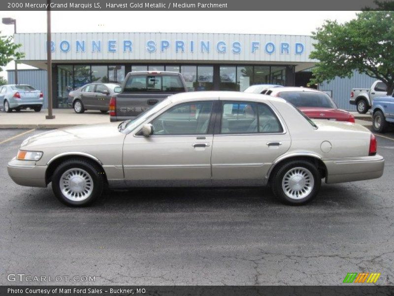 Harvest Gold Metallic / Medium Parchment 2000 Mercury Grand Marquis LS