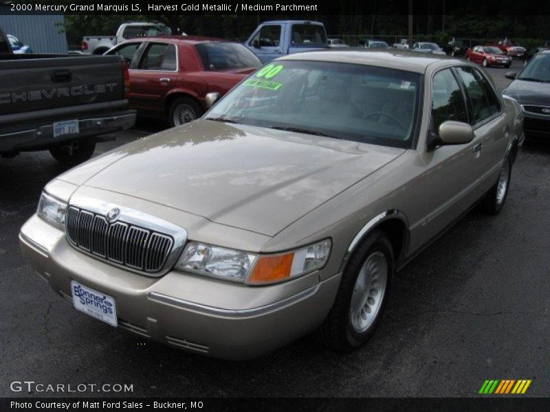 Harvest Gold Metallic / Medium Parchment 2000 Mercury Grand Marquis LS