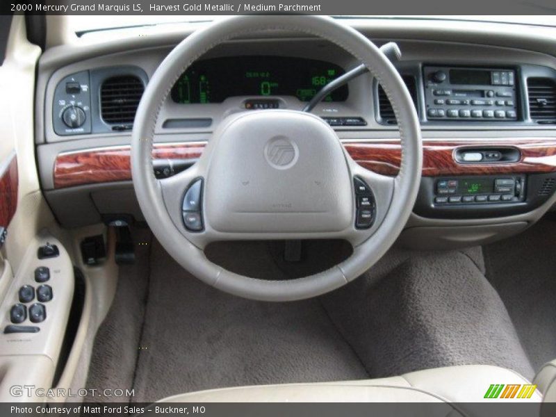 Harvest Gold Metallic / Medium Parchment 2000 Mercury Grand Marquis LS