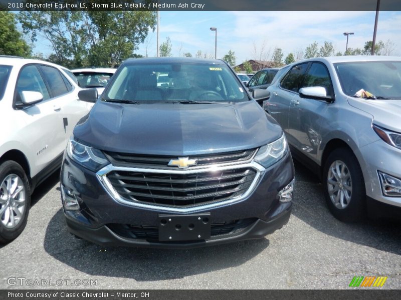 Storm Blue Metallic / Medium Ash Gray 2018 Chevrolet Equinox LS