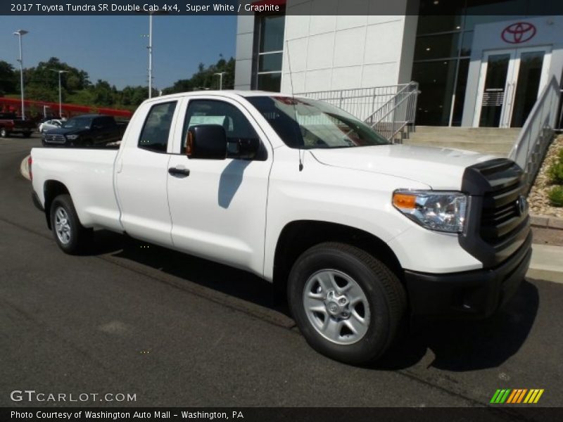Super White / Graphite 2017 Toyota Tundra SR Double Cab 4x4