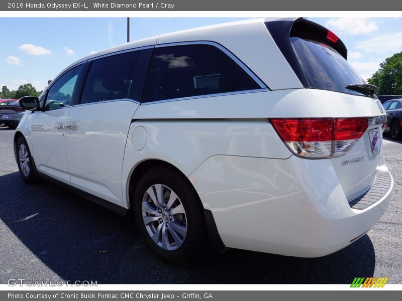 White Diamond Pearl / Gray 2016 Honda Odyssey EX-L