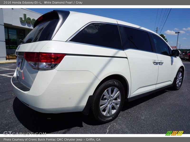 White Diamond Pearl / Gray 2016 Honda Odyssey EX-L