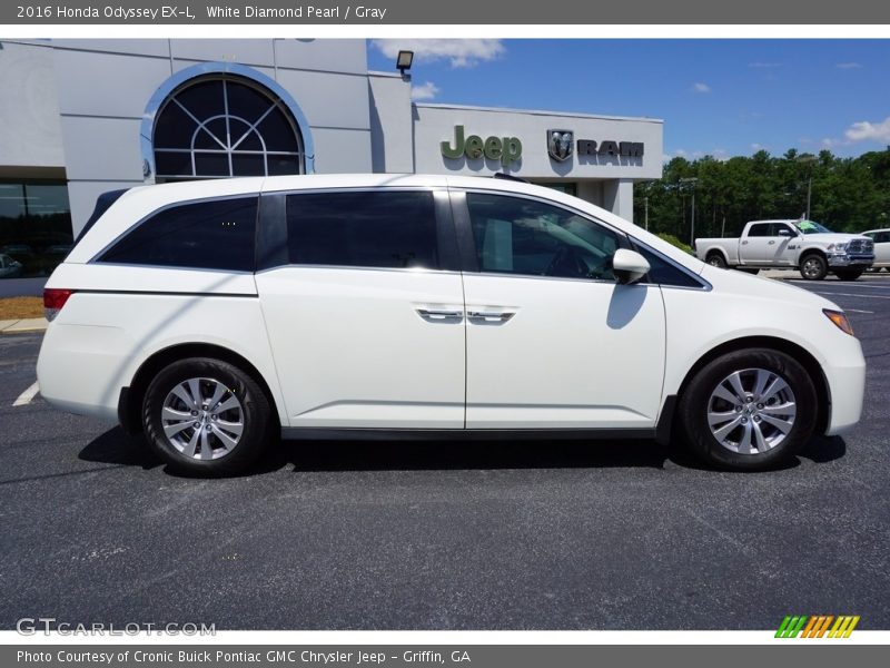 White Diamond Pearl / Gray 2016 Honda Odyssey EX-L