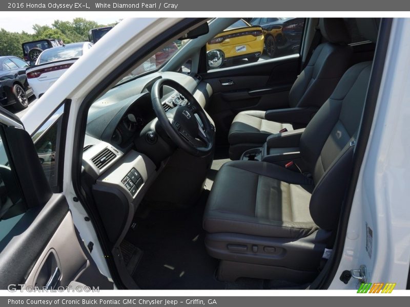 White Diamond Pearl / Gray 2016 Honda Odyssey EX-L