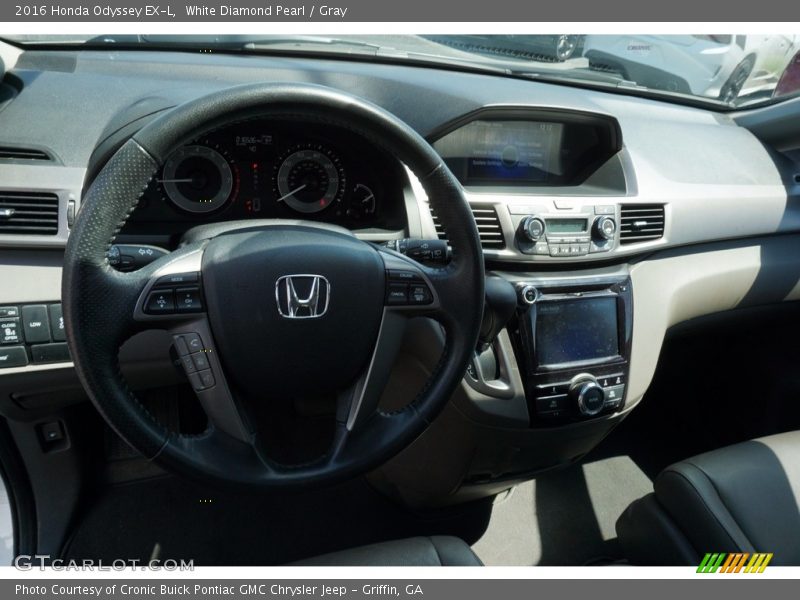White Diamond Pearl / Gray 2016 Honda Odyssey EX-L