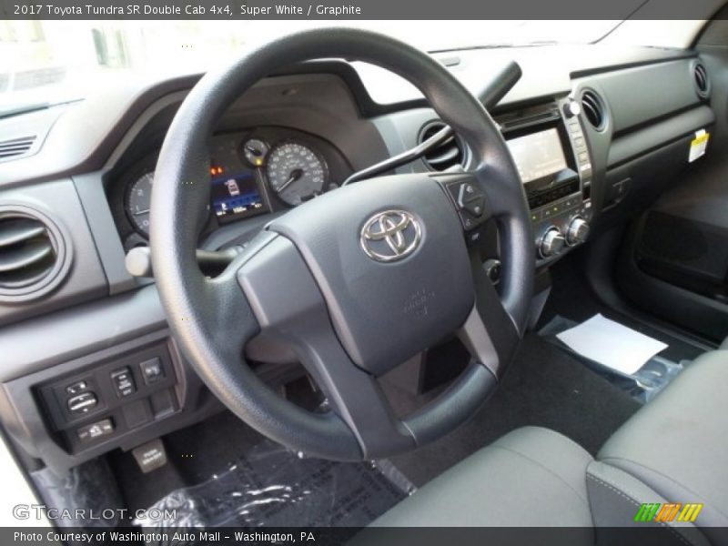 Super White / Graphite 2017 Toyota Tundra SR Double Cab 4x4