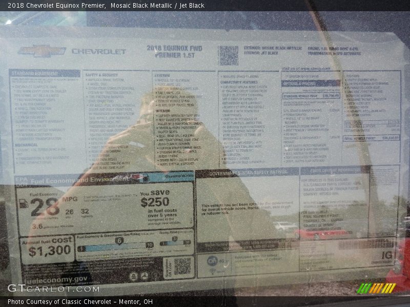 Mosaic Black Metallic / Jet Black 2018 Chevrolet Equinox Premier