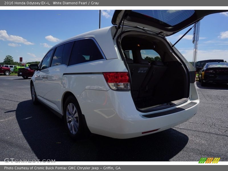 White Diamond Pearl / Gray 2016 Honda Odyssey EX-L