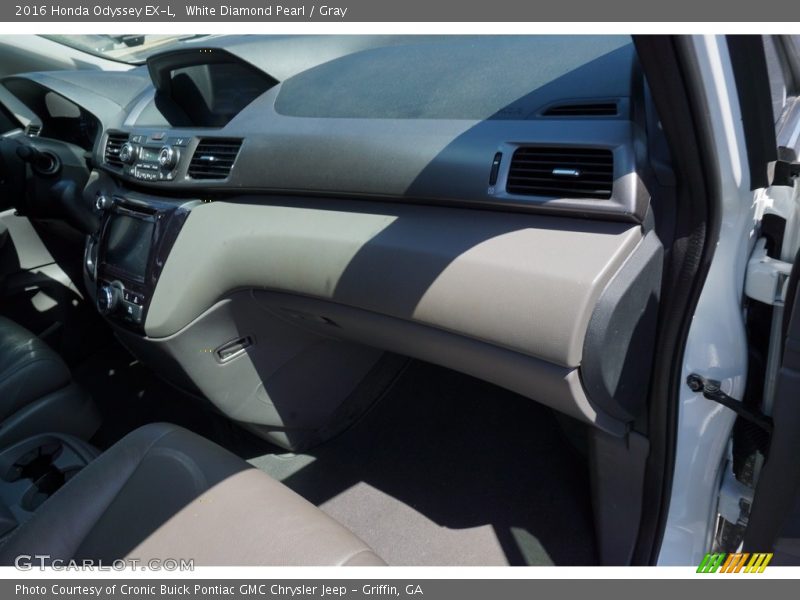 White Diamond Pearl / Gray 2016 Honda Odyssey EX-L