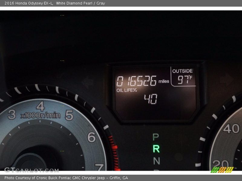 White Diamond Pearl / Gray 2016 Honda Odyssey EX-L