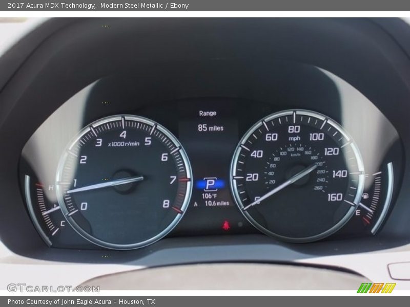 Modern Steel Metallic / Ebony 2017 Acura MDX Technology