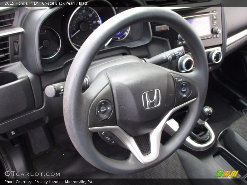 Crystal Black Pearl / Black 2015 Honda Fit LX