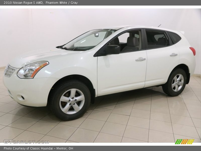 Phantom White / Gray 2010 Nissan Rogue S AWD