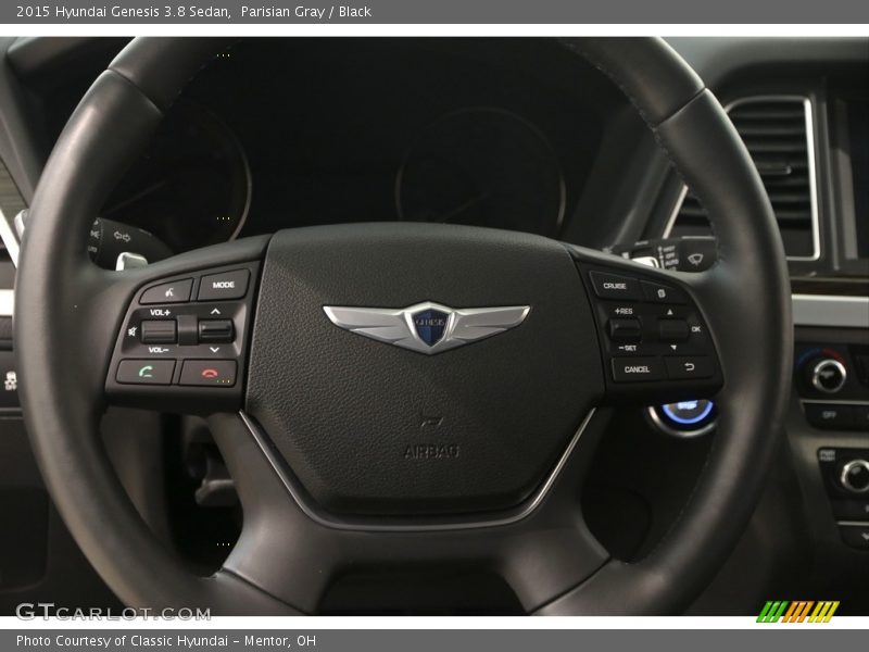 Parisian Gray / Black 2015 Hyundai Genesis 3.8 Sedan