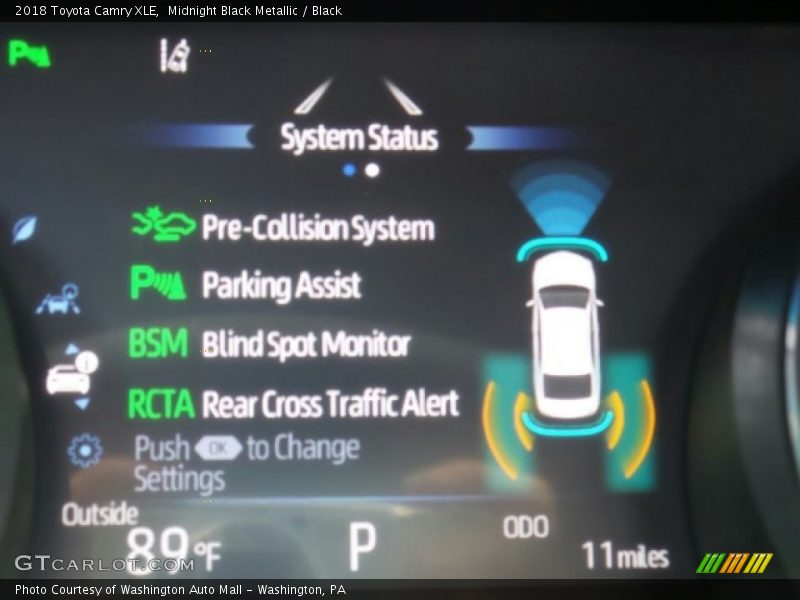 Midnight Black Metallic / Black 2018 Toyota Camry XLE