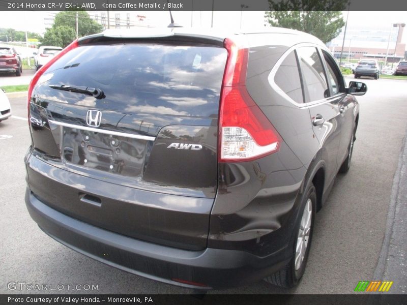 Kona Coffee Metallic / Black 2014 Honda CR-V EX-L AWD