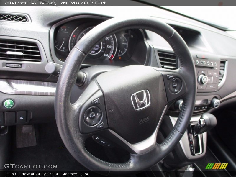 Kona Coffee Metallic / Black 2014 Honda CR-V EX-L AWD