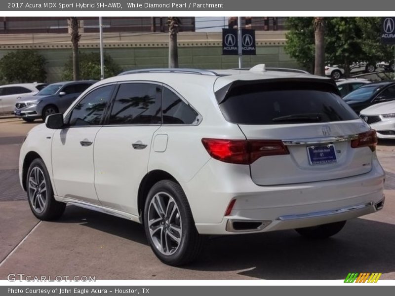 White Diamond Pearl / Parchment 2017 Acura MDX Sport Hybrid SH-AWD