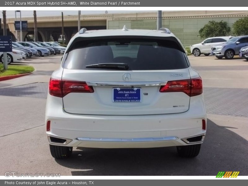White Diamond Pearl / Parchment 2017 Acura MDX Sport Hybrid SH-AWD