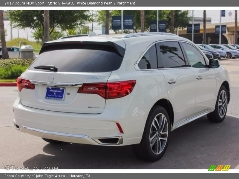 White Diamond Pearl / Parchment 2017 Acura MDX Sport Hybrid SH-AWD