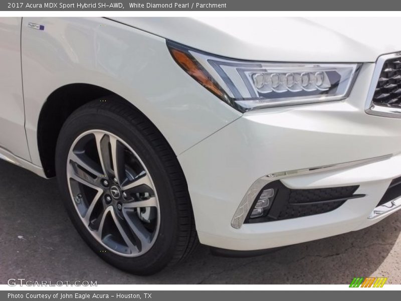 White Diamond Pearl / Parchment 2017 Acura MDX Sport Hybrid SH-AWD