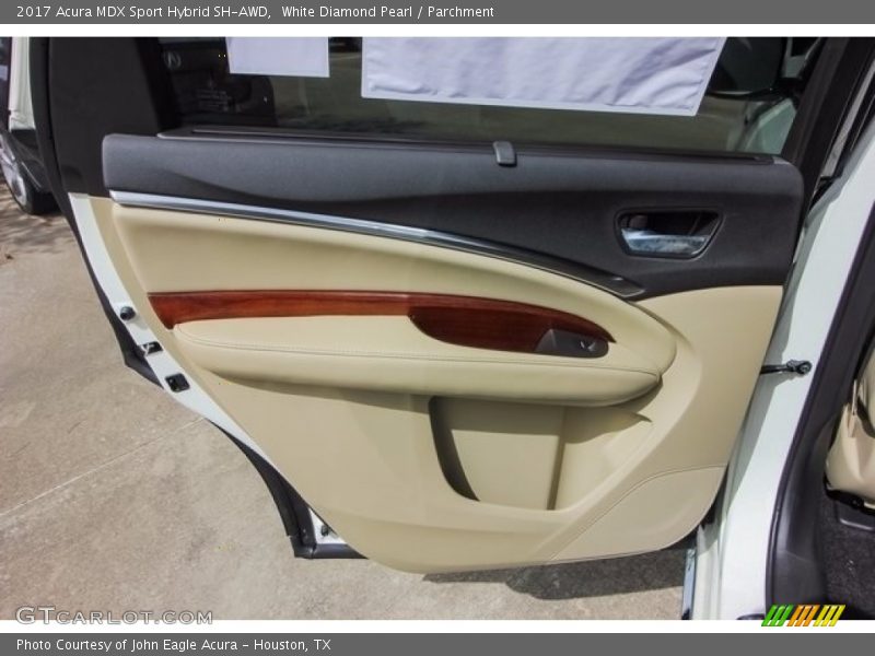 White Diamond Pearl / Parchment 2017 Acura MDX Sport Hybrid SH-AWD