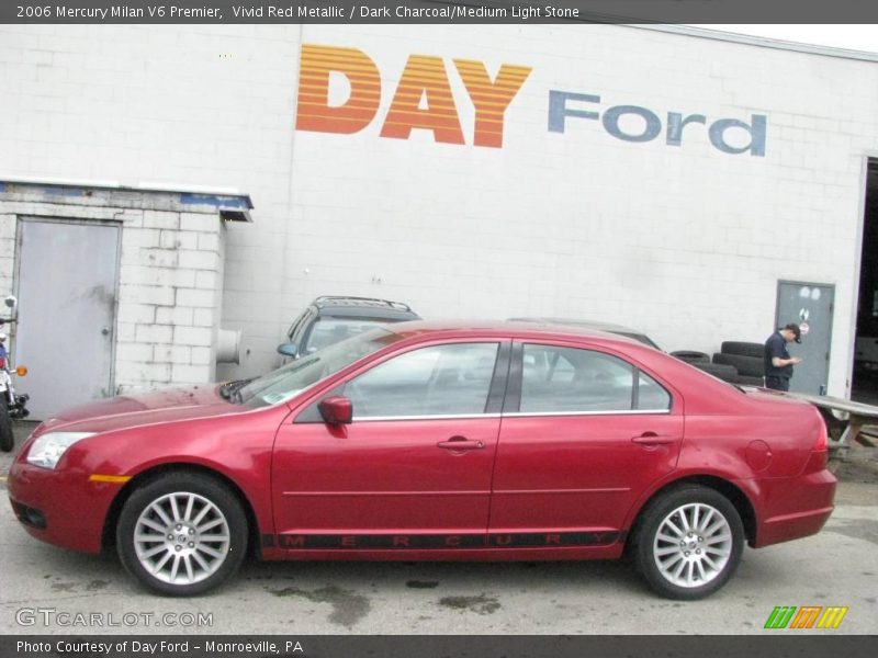 Vivid Red Metallic / Dark Charcoal/Medium Light Stone 2006 Mercury Milan V6 Premier
