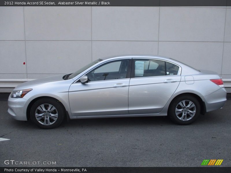 Alabaster Silver Metallic / Black 2012 Honda Accord SE Sedan