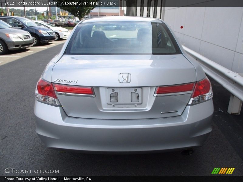 Alabaster Silver Metallic / Black 2012 Honda Accord SE Sedan