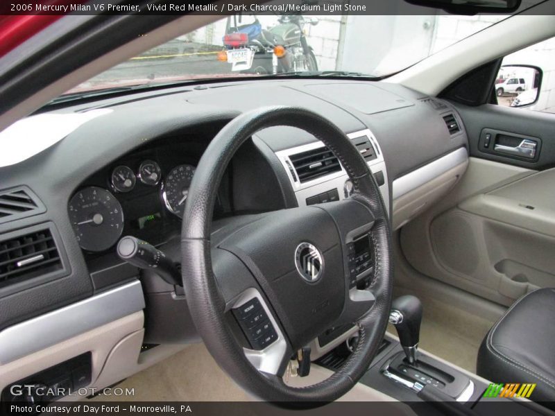 Vivid Red Metallic / Dark Charcoal/Medium Light Stone 2006 Mercury Milan V6 Premier