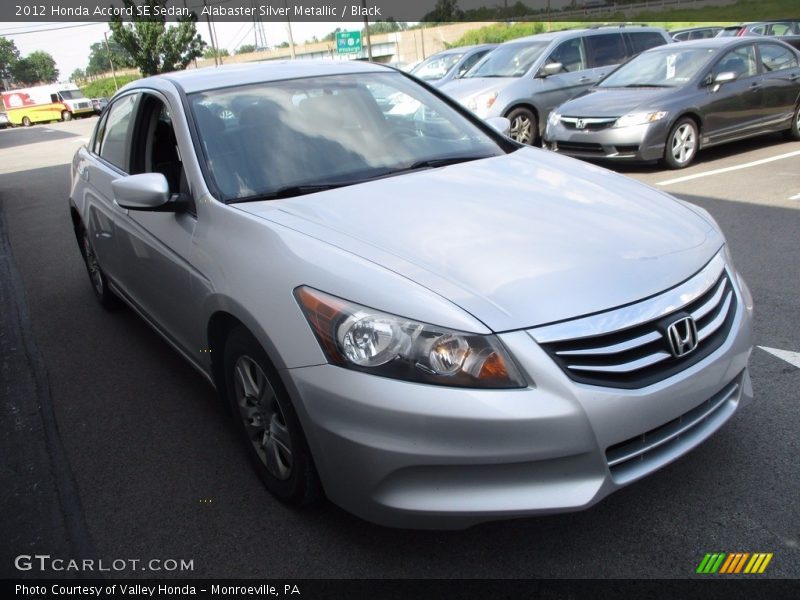 Alabaster Silver Metallic / Black 2012 Honda Accord SE Sedan