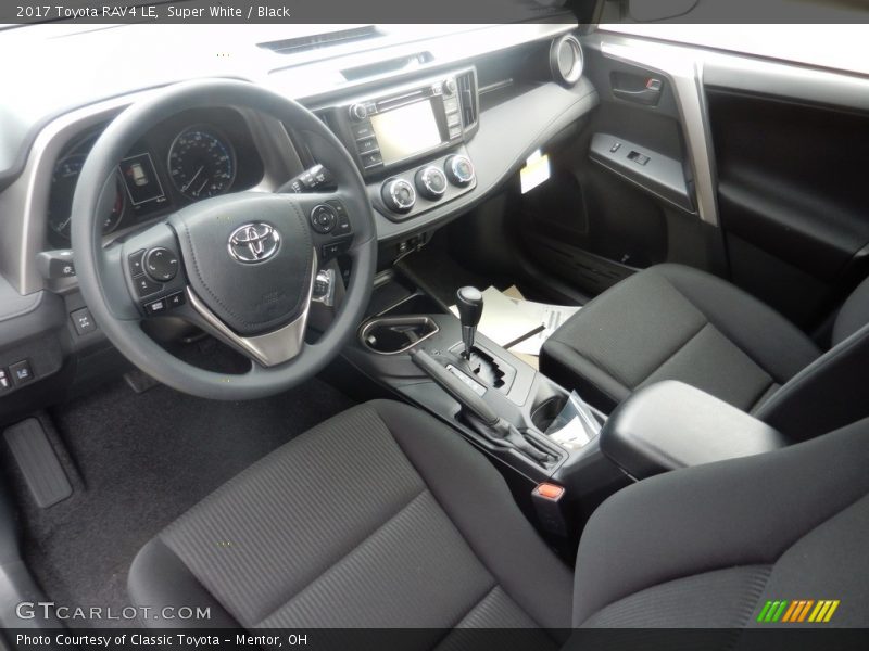Super White / Black 2017 Toyota RAV4 LE