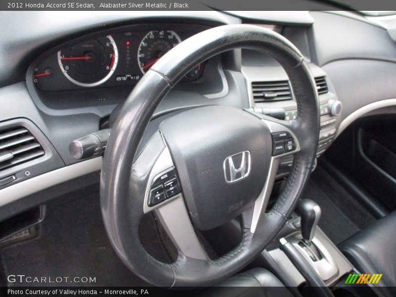 Alabaster Silver Metallic / Black 2012 Honda Accord SE Sedan