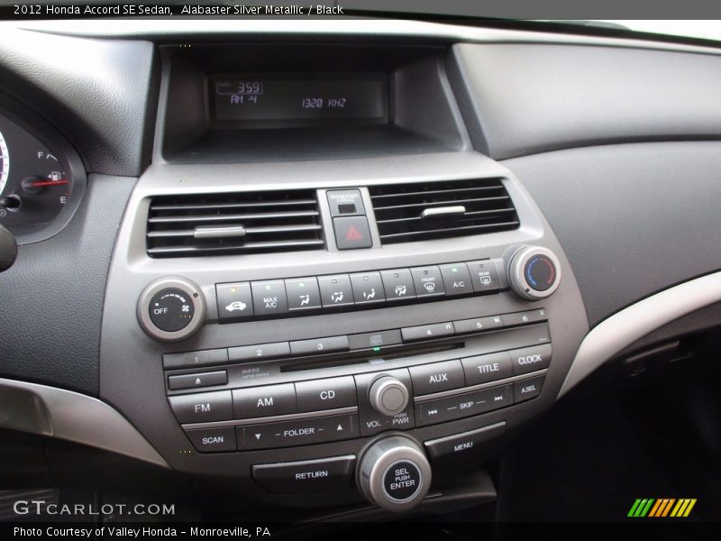 Alabaster Silver Metallic / Black 2012 Honda Accord SE Sedan