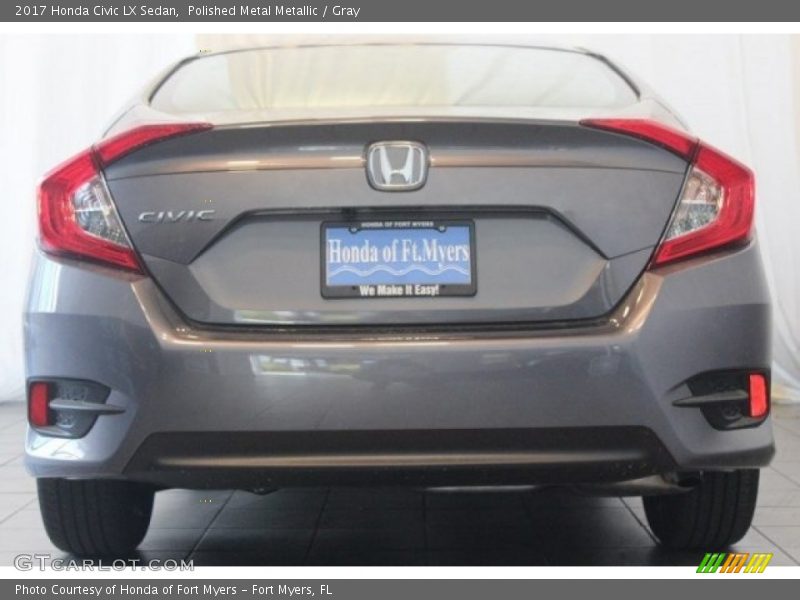 Polished Metal Metallic / Gray 2017 Honda Civic LX Sedan