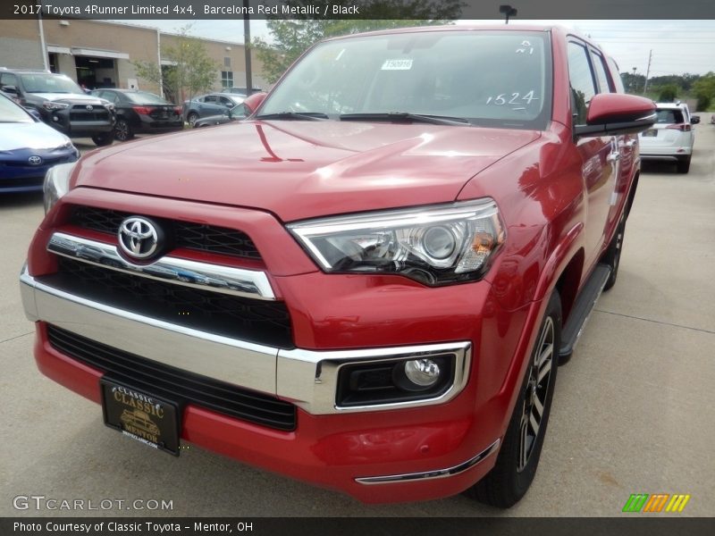 Barcelona Red Metallic / Black 2017 Toyota 4Runner Limited 4x4