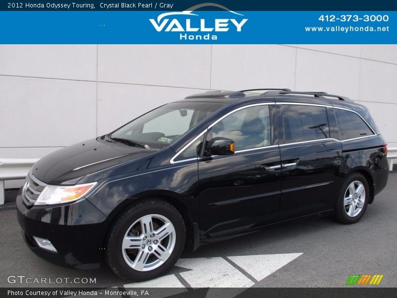 Crystal Black Pearl / Gray 2012 Honda Odyssey Touring
