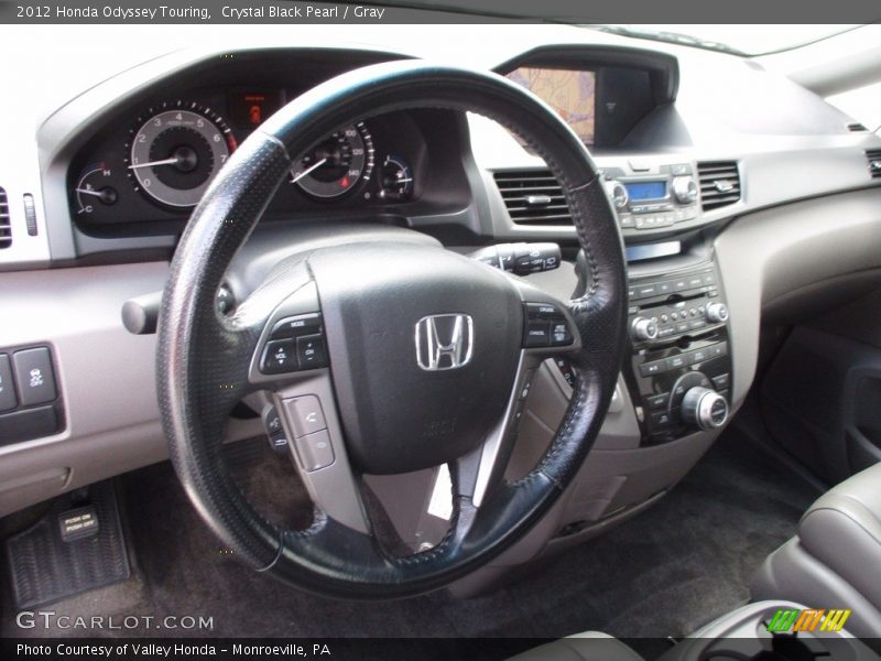 Crystal Black Pearl / Gray 2012 Honda Odyssey Touring
