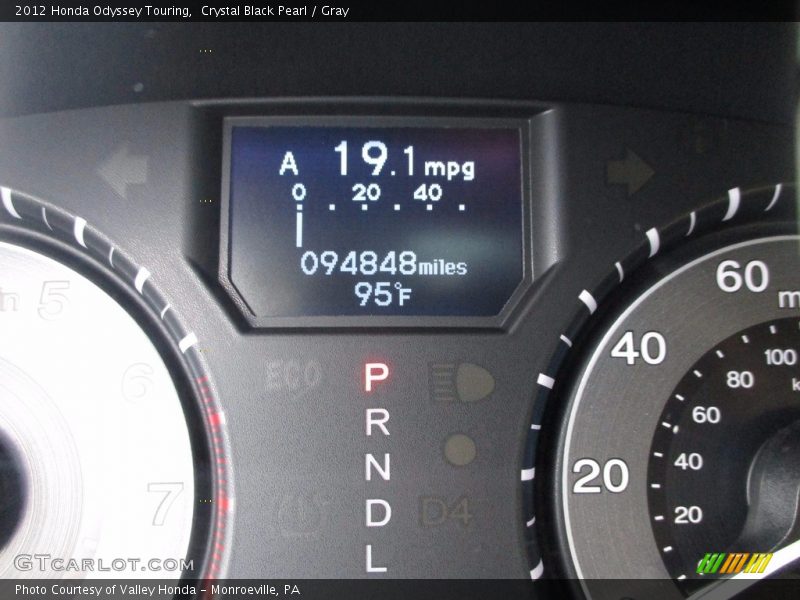 Crystal Black Pearl / Gray 2012 Honda Odyssey Touring