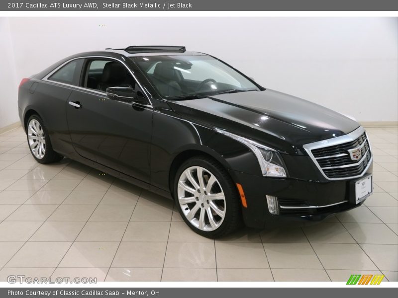 Stellar Black Metallic / Jet Black 2017 Cadillac ATS Luxury AWD
