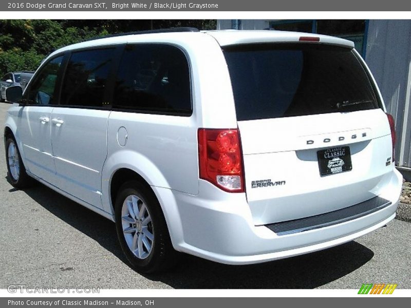 Bright White / Black/Light Graystone 2016 Dodge Grand Caravan SXT