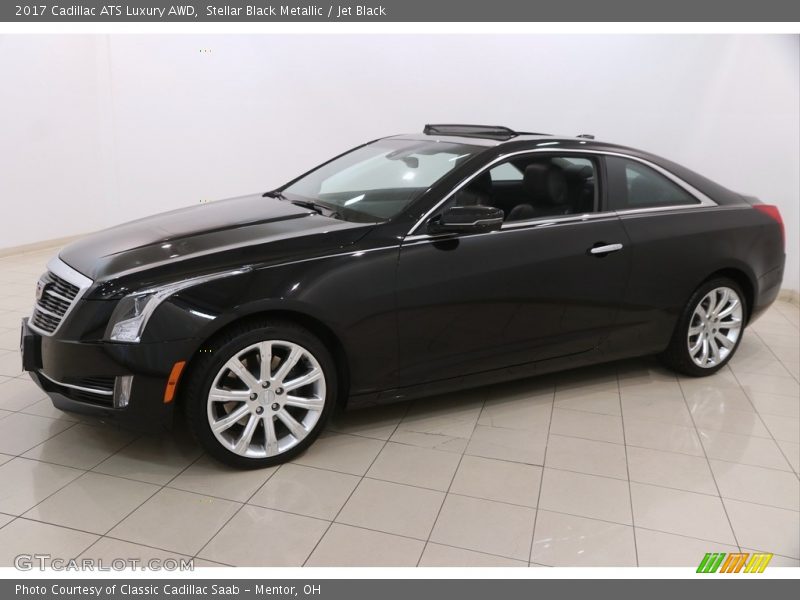 Stellar Black Metallic / Jet Black 2017 Cadillac ATS Luxury AWD
