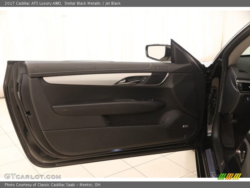 Stellar Black Metallic / Jet Black 2017 Cadillac ATS Luxury AWD