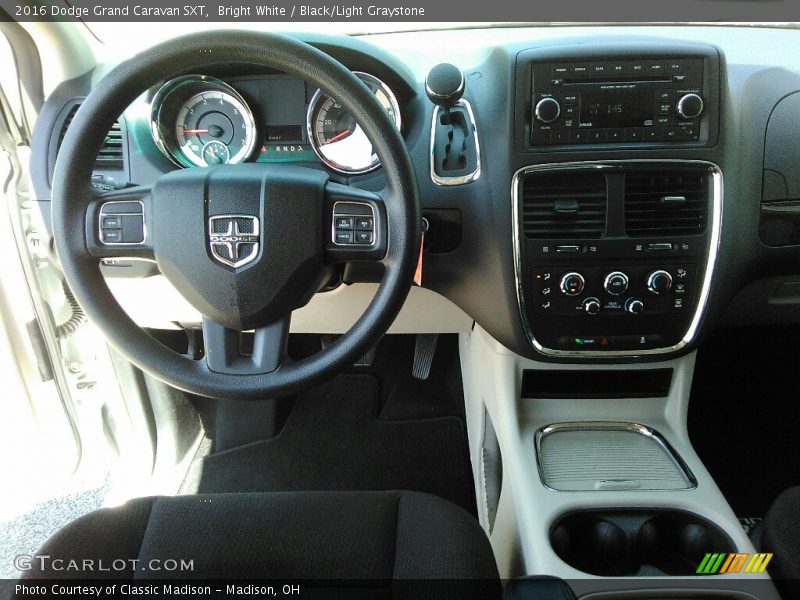 Bright White / Black/Light Graystone 2016 Dodge Grand Caravan SXT