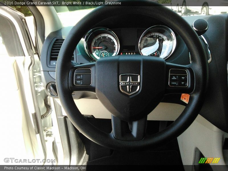 Bright White / Black/Light Graystone 2016 Dodge Grand Caravan SXT
