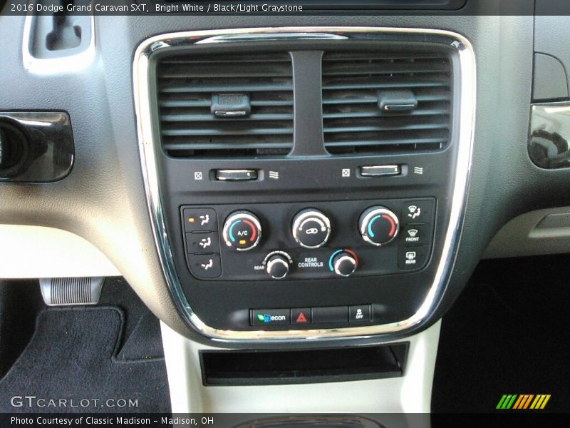 Bright White / Black/Light Graystone 2016 Dodge Grand Caravan SXT