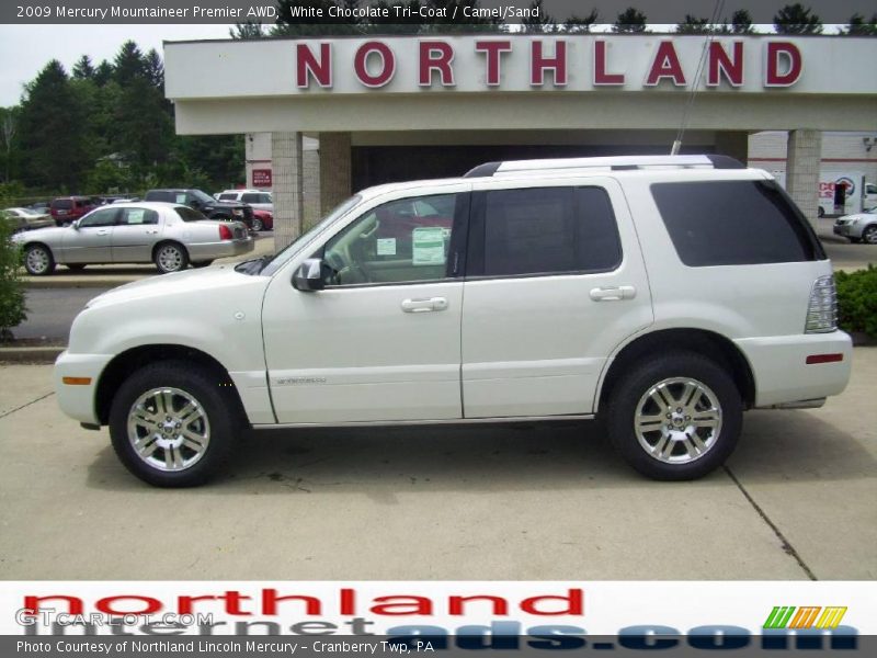 White Chocolate Tri-Coat / Camel/Sand 2009 Mercury Mountaineer Premier AWD