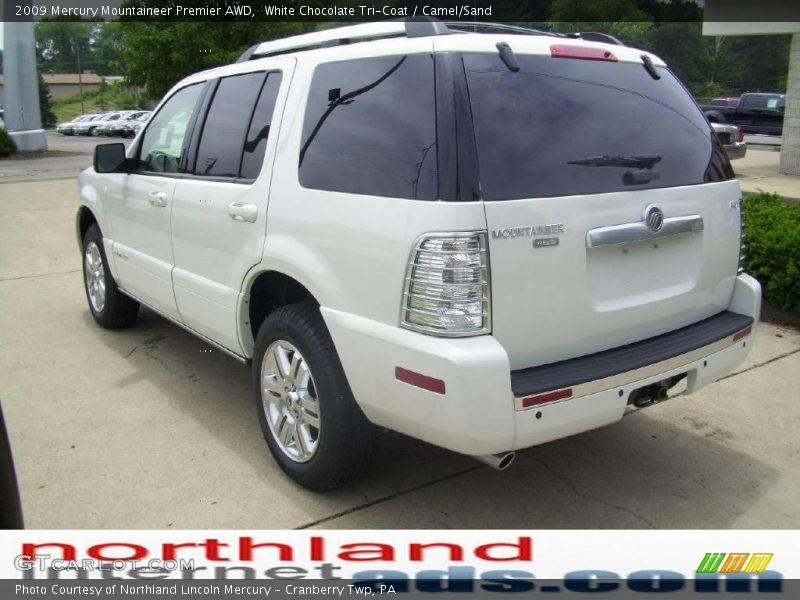 White Chocolate Tri-Coat / Camel/Sand 2009 Mercury Mountaineer Premier AWD