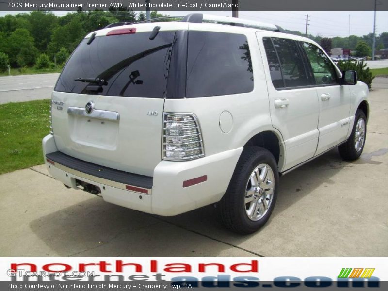 White Chocolate Tri-Coat / Camel/Sand 2009 Mercury Mountaineer Premier AWD